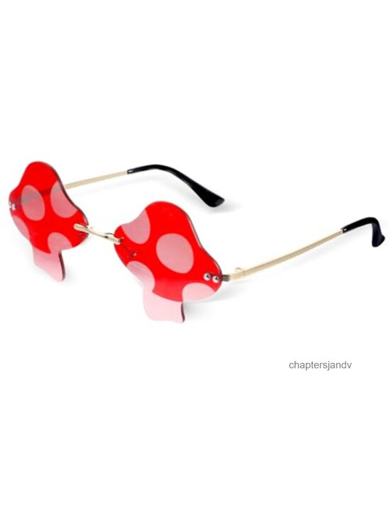 Accessories - Mushroom Shaped Rimless Sunglasses Vintage Retro Metal Plastic Unisex